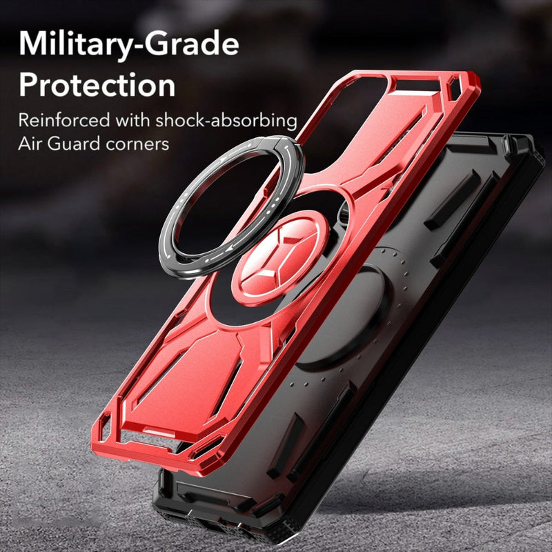 Cargue la imagen en el visor de la galería, Motorola Moto Edge (2024) - Golden Armor Generation 2 Magnetic Stand Heavy Duty Series Case
