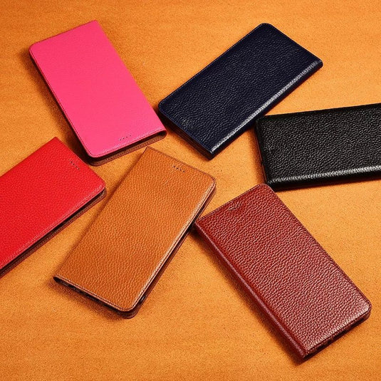 [With Card Slot] Asus Zenfone 8 - Full Cover Shockproof Flip Genuine Leather Series Soft Case