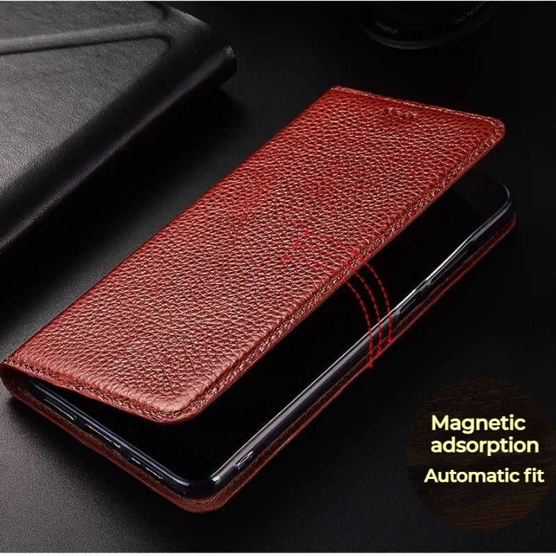 Load image into Gallery viewer, [With Card Slot] Asus Zenfone 8 - Full Cover Shockproof Flip Genuine Leather Series Soft Case
