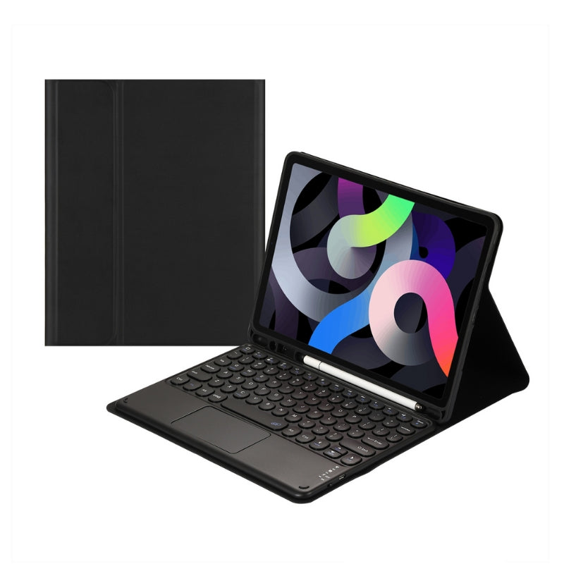 Chargez l&#39;image dans la visionneuse de la galerie, [Detachable Keyboard][Round Keycaps] Samsung Galaxy Tab S9 FE 2023 10.9&quot; (SM-X510/X516B) - Smart Wireless Trackpad Keyboard Flip Case With Pen Slot
