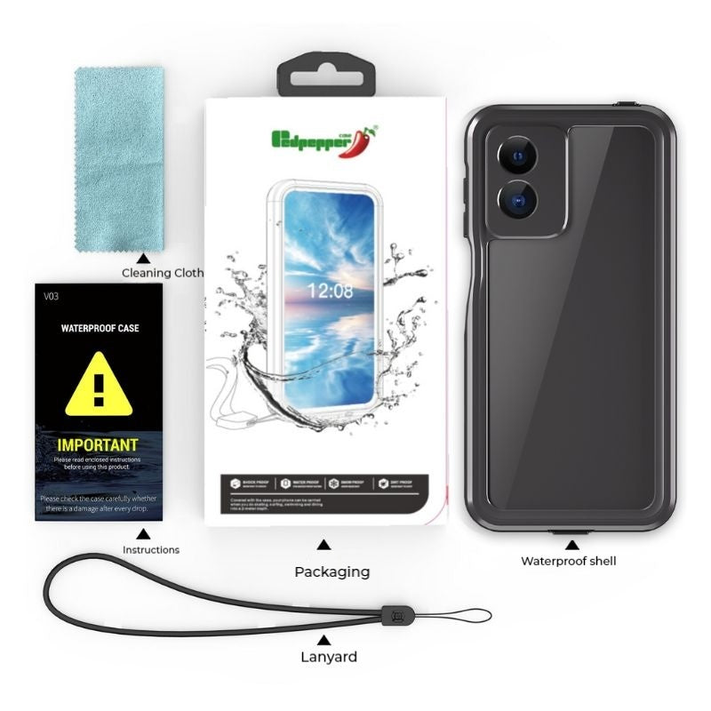 Chargez l&#39;image dans la visionneuse de la galerie, [A-Series] Motorola Moto G Play (2024) - Redpepper Full Covered Waterproof Heavy Duty Tough Armor Case
