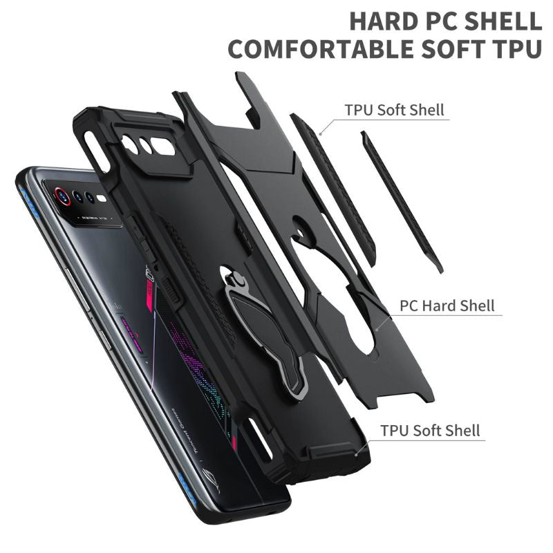 Load image into Gallery viewer, [Built-in Stand] ASUS Rog Phone 6 &amp; 6 Pro &amp; 6D &amp; Ultimate - 360° Rotating Kickstand Heavy Duty Series Military Grade Case
