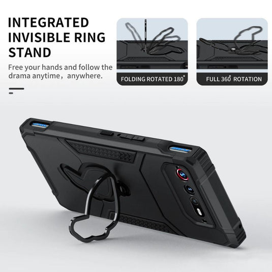 [Built-in Stand] ASUS Rog Phone 6 & 6 Pro & 6D & Ultimate - 360° Rotating Kickstand Heavy Duty Series Military Grade Case