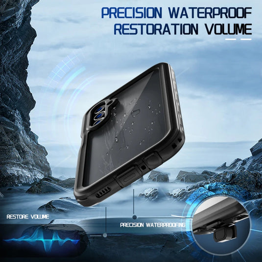 [2 meters] Samsung Galaxy A13 4G (A135) - Full Protective Waterproof Case With Built-in Screen Fingerprint Protector