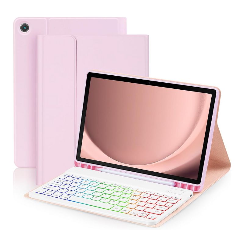 Cargue la imagen en el visor de la galería, [Detachable Keyboard][With RGB Backlit][Square Keycaps] Samsung Galaxy Tab A8 2021 10.5&quot; (X200/X205) - Smart Wireless Trackpad Keyboard Flip Case With Pen Slot
