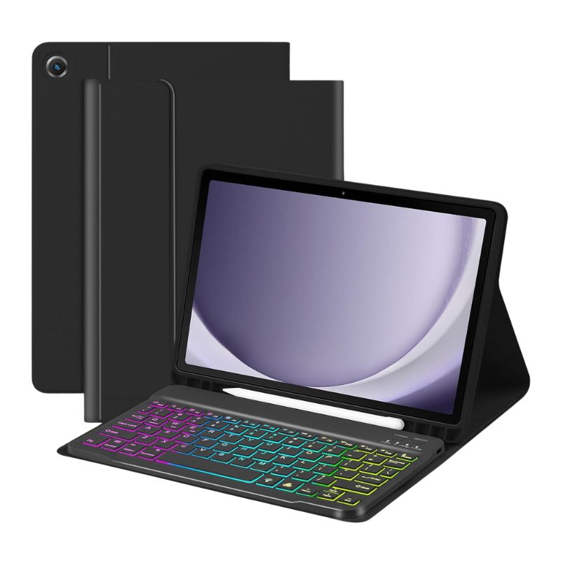 Chargez l&#39;image dans la visionneuse de la galerie, [Detachable Keyboard][With RGB Backlit][Square Keycaps] Samsung Galaxy Tab A8 2021 10.5&quot; (X200/X205) - Smart Wireless Trackpad Keyboard Flip Case With Pen Slot
