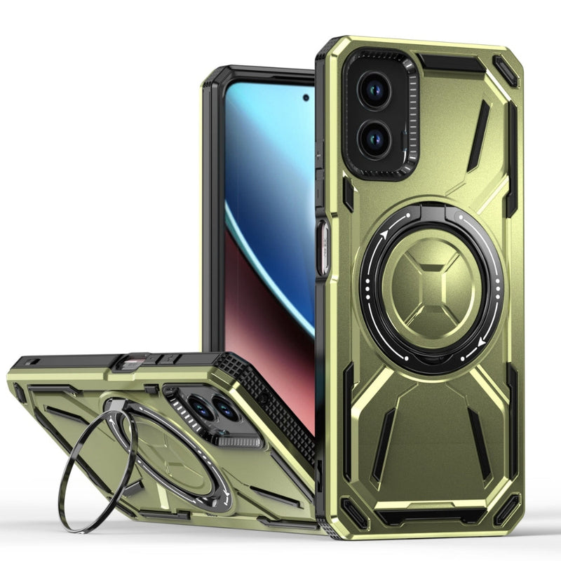 Chargez l&#39;image dans la visionneuse de la galerie, Motorola Moto G Play (2023) - Golden Armor Generation 2 Magnetic Stand Heavy Duty Series Case
