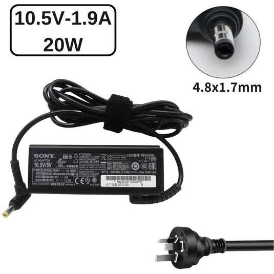 [20W/10.5V-1.9A][4.8x1.7] Sony Vaio VGN-P530h VGP-AC10V2 AC Power Adapter Laptop Wall Charger (AU Plug) - Polar Tech Australia