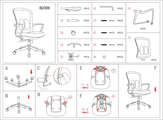 [AH2309] Deluxe Ergonomic Adjustable Comfortable Office Chair - Polar Tech Australia