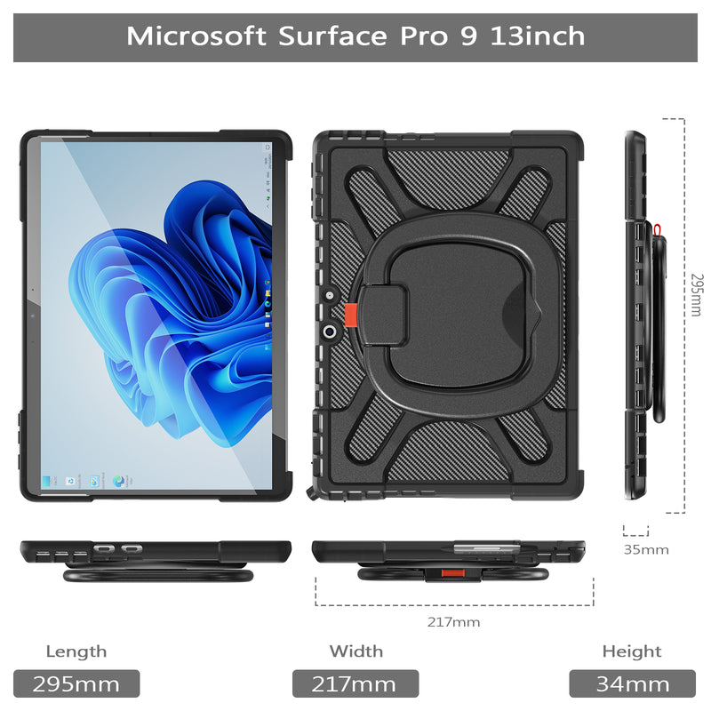 Cargue la imagen en el visor de la galería, Microsoft Surface Pro 8 (1983) - 360 Degree Rotate Shockproof Heavy Duty Tough Stand Case Cover With Pen Holder - Polar Tech Australia
