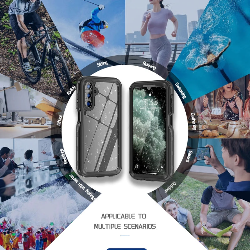 Cargue la imagen en el visor de la galería, [2 meters] Samsung Galaxy A13 4G (A135) - Full Protective Waterproof Case With Built-in Screen Fingerprint Protector
