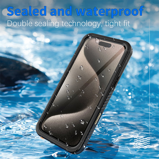 [IP68 Waterproof][With Sliding Adjustment Feature] Apple iPhone 16 / 16 Plus / 16 Pro / 16 Pro Max - Redpepper Full Covered Heavy Duty Tough Armor Case