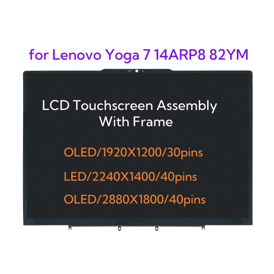 Lenovo Yoga 7 & 7i-14IAL7 & Yoga 7i-14IRL8 14 pouces tactile numériseur écran LCD assemblée