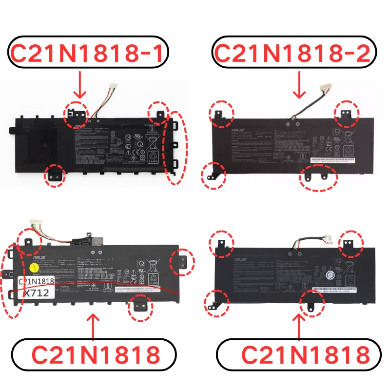 Chargez l&#39;image dans la visionneuse de la galerie, [C21N1818 / C21N1818-1 / C21N1818-2] ASUS VivoBook X412 / X512 / X712 Series - Replacement Battery
