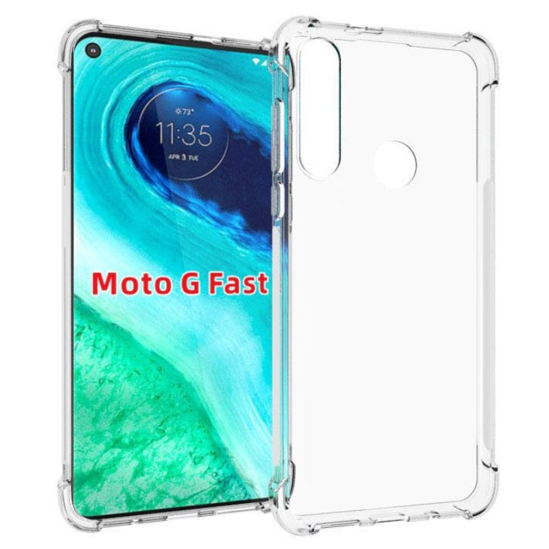 Load image into Gallery viewer, Motorola Moto G Fast - AirPillow Cushion Transparent Soft Clear TPU Four Corners Protective Case
