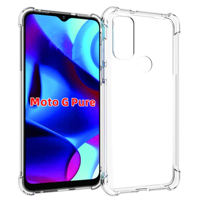 Load image into Gallery viewer, Motorola Moto G Pure - AirPillow Cushion Transparent Soft Clear TPU Four Corners Protective Case
