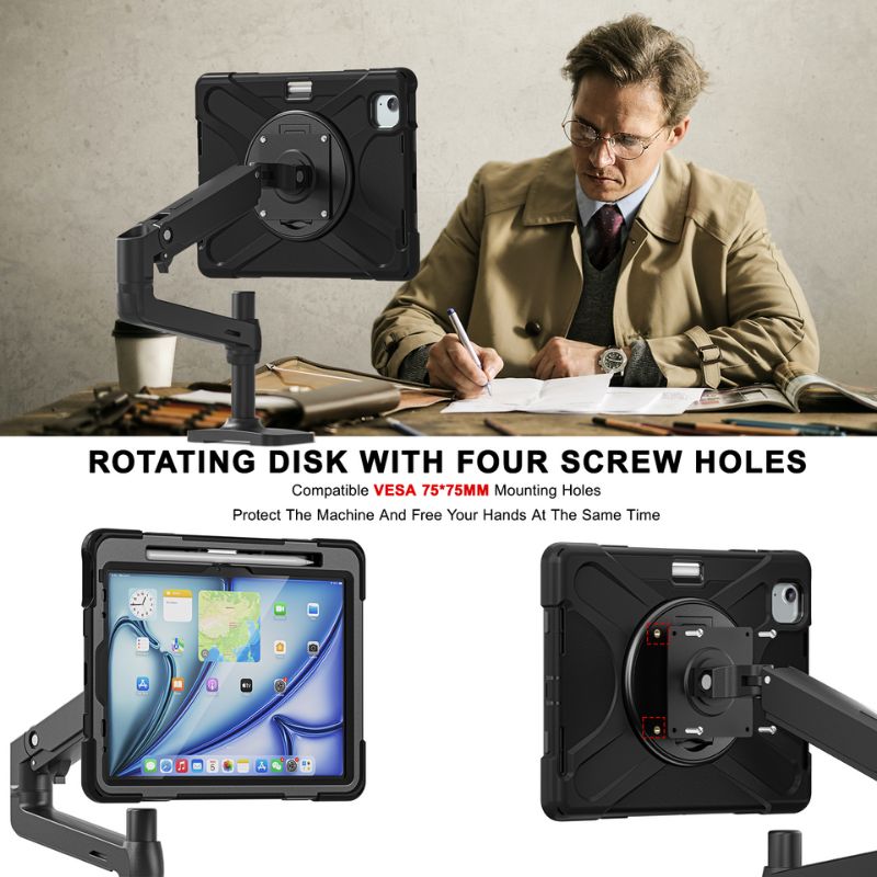 Load image into Gallery viewer, Apple iPad Air 6/6th  11&#39;&#39; &amp; Air 4/5 10.9&#39;&#39; &amp; Pro 1/2/3/4 11&#39;&#39; - 360 Degree Rotate Shockproof Heavy Duty Tough Stand Case Cover With Pen Holder - Polar Tech Australia
