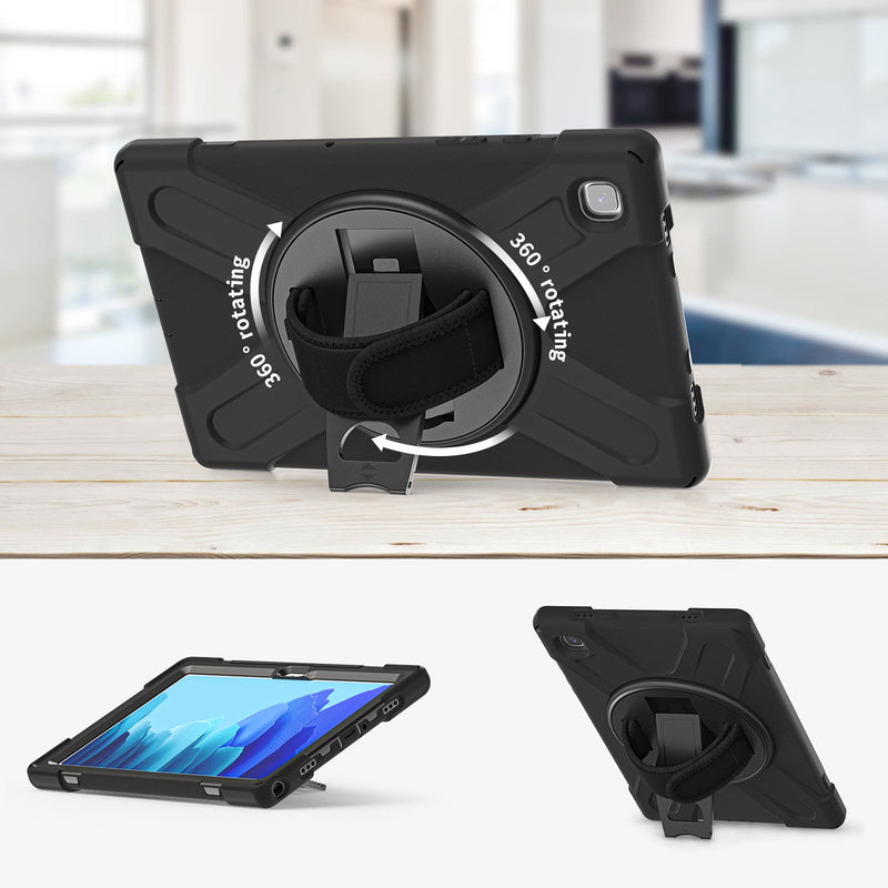 Cargue la imagen en el visor de la galería, Samsung Galaxy Tab A7 10.4&quot; 2020 (T500/T505) Heavy Duty 360 Degree Rotate Stand Hand Strap Case - Polar Tech Australia
