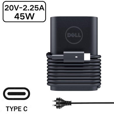 [20V-2.25A/45W][Type-C] Dell Chromebook Latitude Vostro Laptop AC Wall Travel Charger Travel Adapter