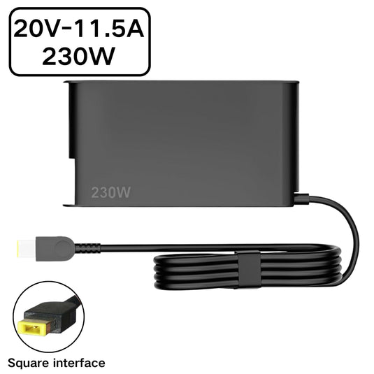 [20 V-11,5 A/230 W] [carré jaune] Lenovo IdeaCentre &amp; Thinkpad &amp; Legion Gaming ordinateur portable adaptateur d'alimentation secteur chargeur