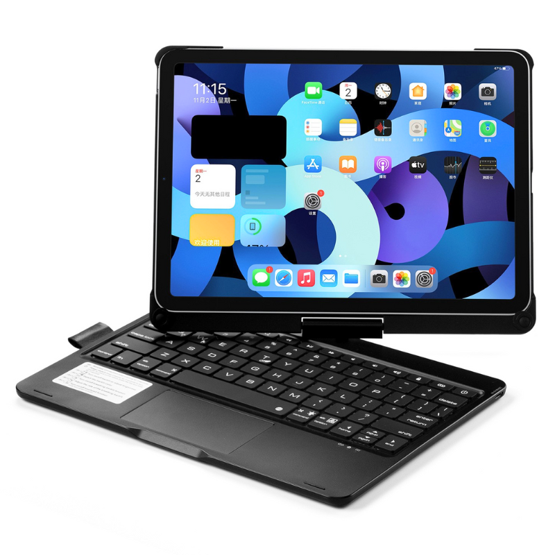 Cargue la imagen en el visor de la galería, Apple iPad Air 4/5 10.9&#39;&#39; 4th Gen (2020/2022) 360° Rotating Wireless Touchpad Keyboard Flip Cover Case
