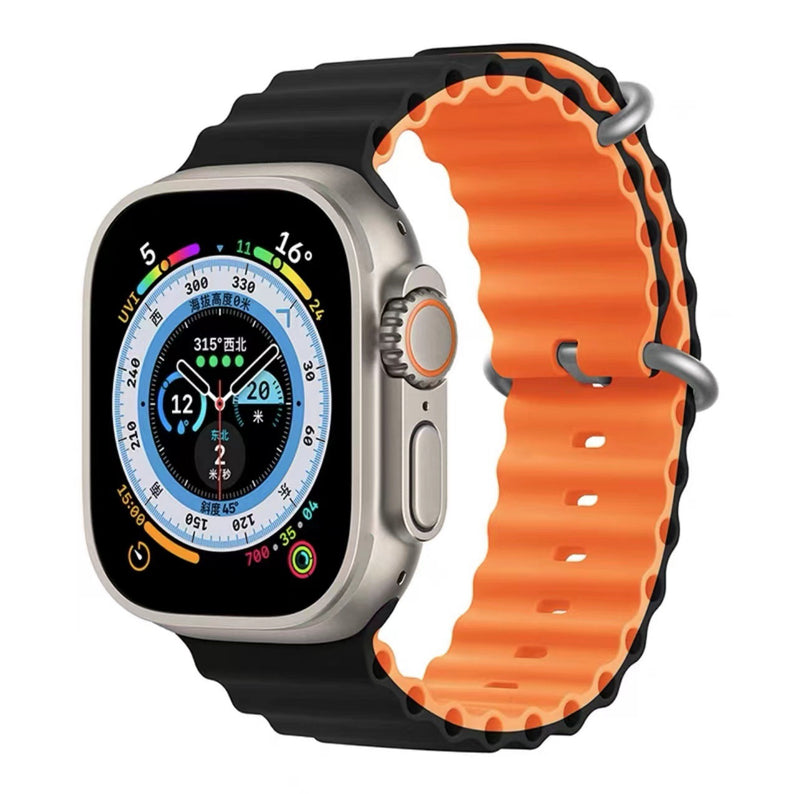 Chargez l&#39;image dans la visionneuse de la galerie, Apple Watch 1/2/3/4/5/SE/6/7/8 Sport Silicone Adjustable Soft Breathable Replacement Wristbands Strap - Polar Tech Australia
