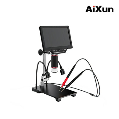 [AiXun DM21] 7-Inch Electronic Digital Microscope with Multimeter Design for Soldering – 2-in-1 Precision Tool