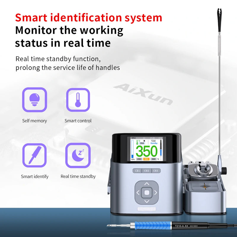 Load image into Gallery viewer, AiXun T410 Single-Channel Smart Soldering Station – Precision PCB Repair
