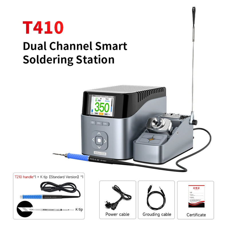 Load image into Gallery viewer, AiXun T410 Single-Channel Smart Soldering Station – Precision PCB Repair
