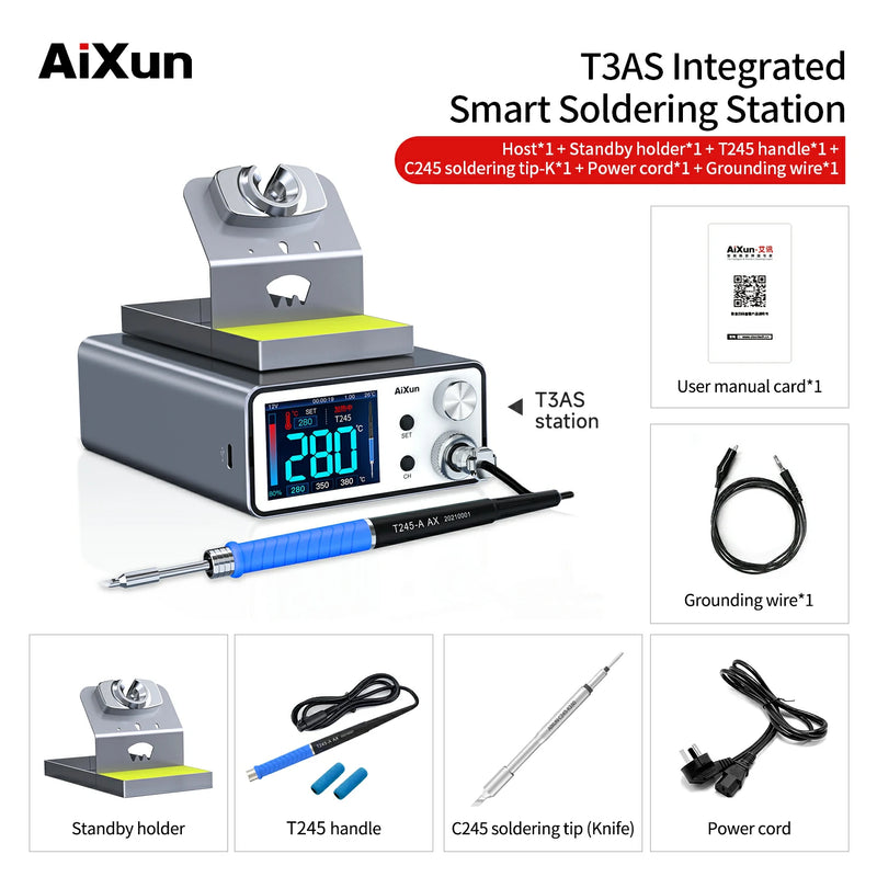 Load image into Gallery viewer, AiXun T3AS 200W All-in-One Soldering Station – High-Power Precision Soldering
