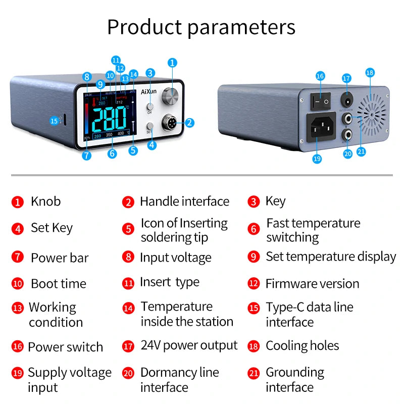 Load image into Gallery viewer, AiXun T3A 200W Temperature Controlled Quick Soldering Station – Precision, Speed, and Efficiency
