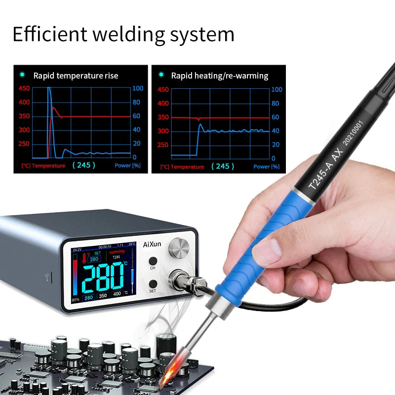 Load image into Gallery viewer, AiXun T3A 200W Temperature Controlled Quick Soldering Station – Precision, Speed, and Efficiency
