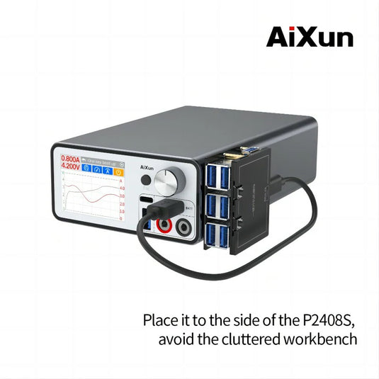 AiXun P2408S One-Key Boot-Up Docking Station with Six HUB Ports