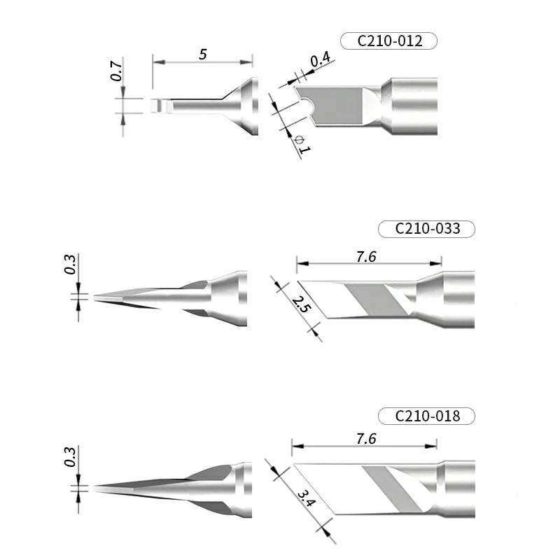 Load image into Gallery viewer, AiXun C210 Customized Soldering Iron Tips – High-Performance Replacement for Precision Soldering
