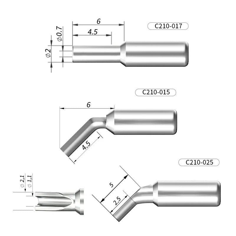 Load image into Gallery viewer, AiXun C210 Customized Soldering Iron Tips – High-Performance Replacement for Precision Soldering
