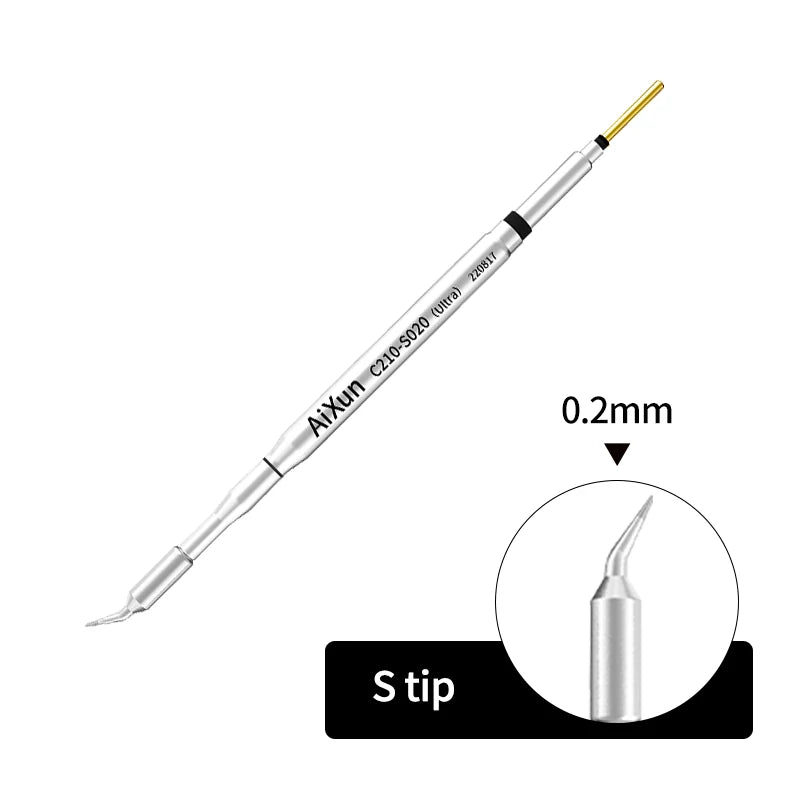 Chargez l&#39;image dans la visionneuse de la galerie, AiXun C210 Replacement Soldering Iron Tips – High-Precision Micro Soldering for SMD Rework
