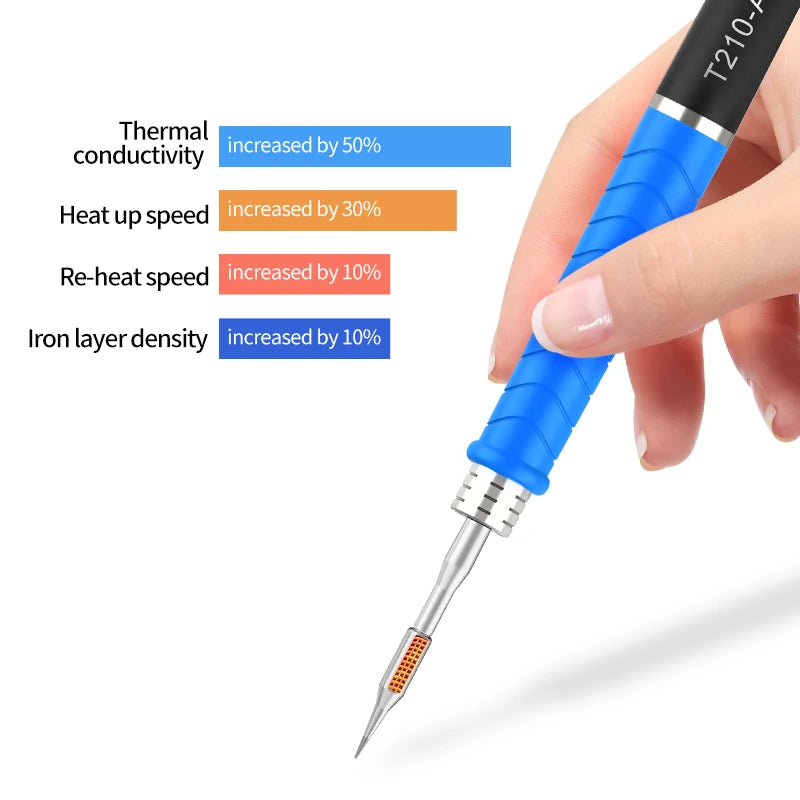 Chargez l&#39;image dans la visionneuse de la galerie, AiXun C210 Replacement Soldering Iron Tips – High-Precision Micro Soldering for SMD Rework
