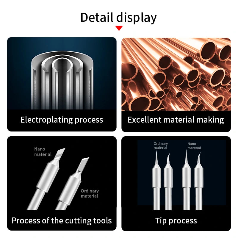 Cargue la imagen en el visor de la galería, AiXun C245 High-Level Nano Lead-Free Soldering Iron Tips – JBC-Compatible Replacement for T245 Handles
