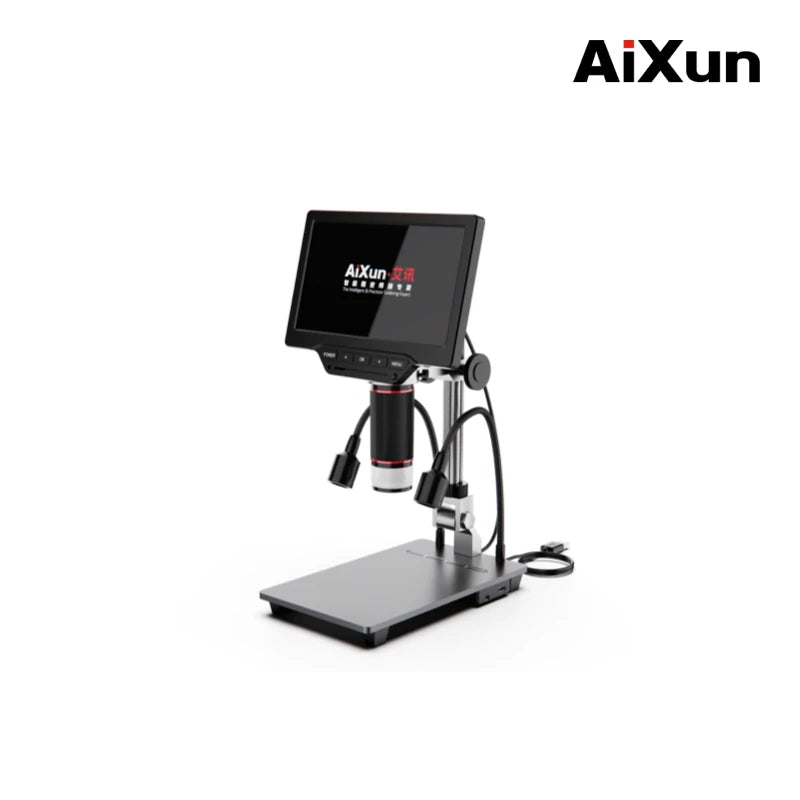 Load image into Gallery viewer, AiXun 7-Inch HD Digital Industrial Microscope – Perfect for BGA Rework &amp; Precision Soldering
