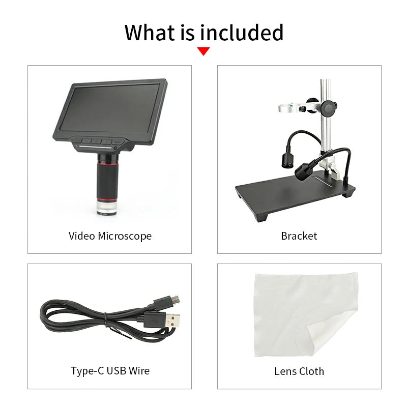 Chargez l&#39;image dans la visionneuse de la galerie, AiXun 7-Inch HD Digital Industrial Microscope – Perfect for BGA Rework &amp; Precision Soldering
