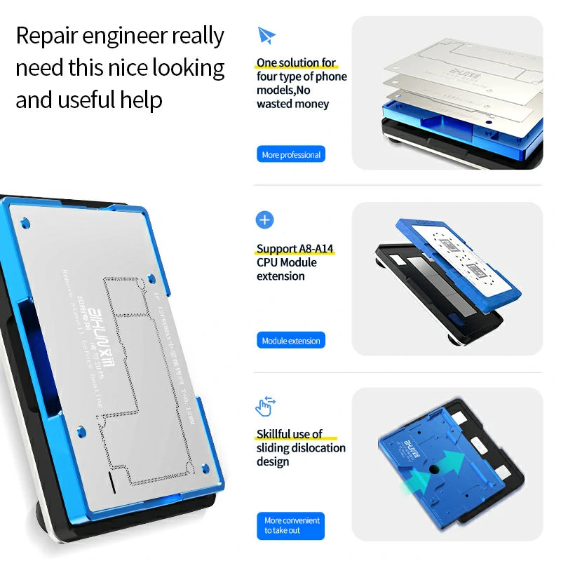 Chargez l&#39;image dans la visionneuse de la galerie, AiXun Z12 Strong Magnetic Middle Frame Reballing Platform – For iPhone 12 Series Motherboard Repair
