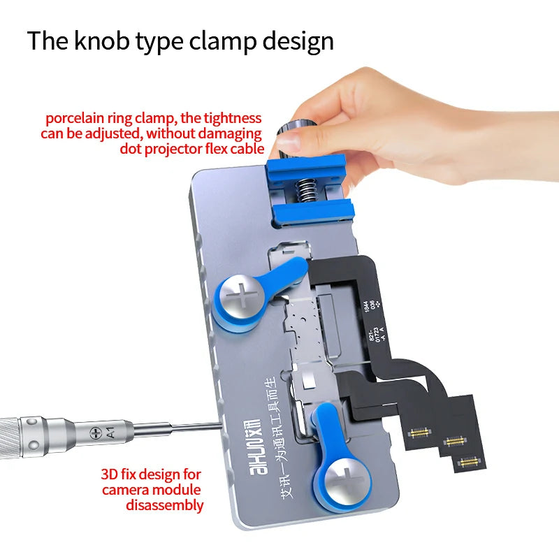 Chargez l&#39;image dans la visionneuse de la galerie, AiXun J02 2-in-1 Dot Projector Repair Fixture (3rd Gen) – Professional Face ID Repair Jig
