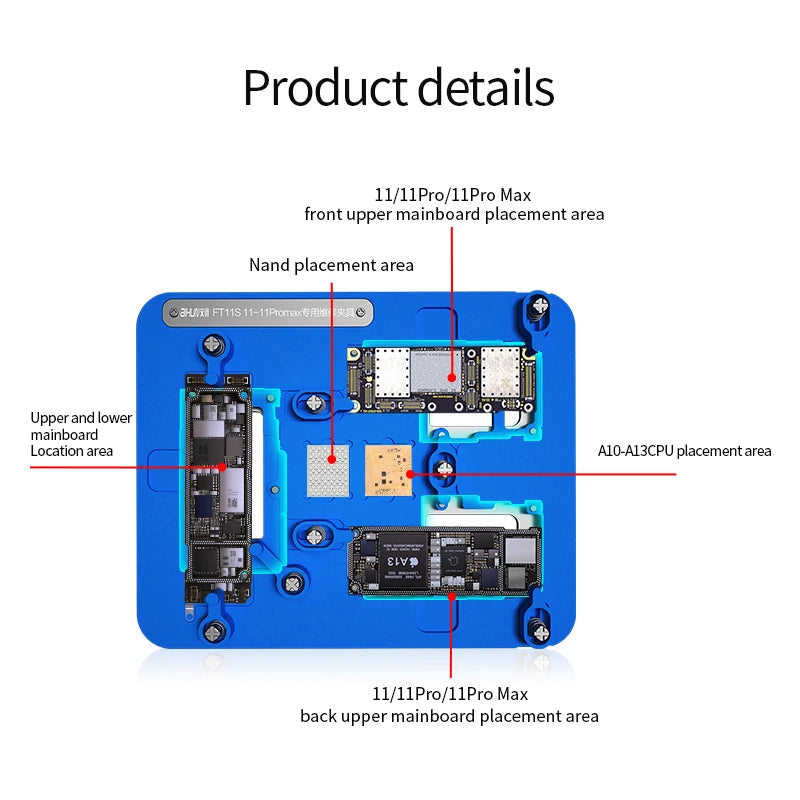 Chargez l&#39;image dans la visionneuse de la galerie, AiXun FT11S Logic Board Repair Fixture – Professional Mainboard Separation &amp; Soldering Jig for iPhone 11 Series
