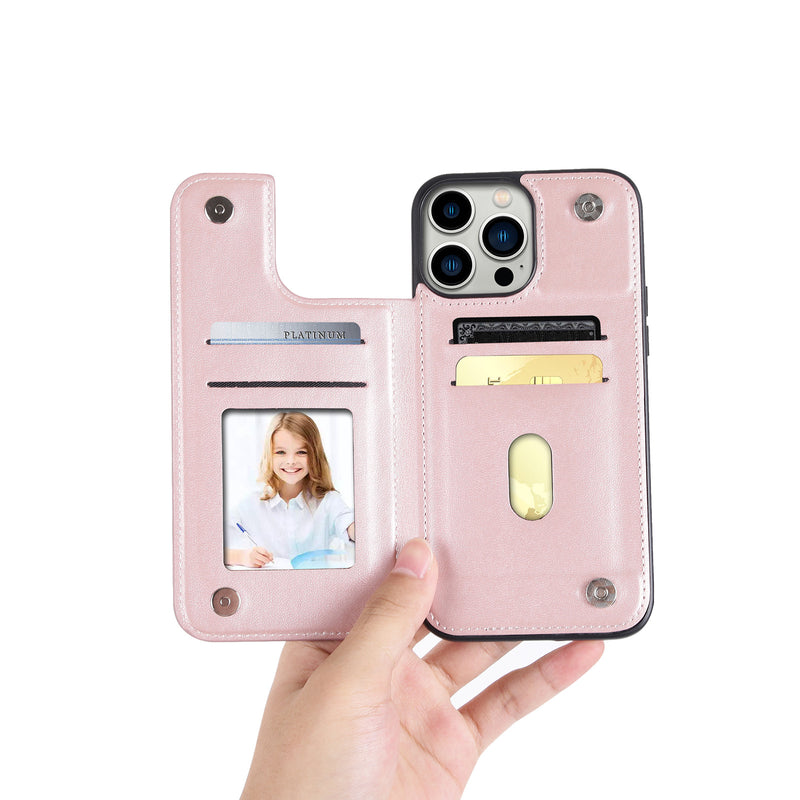 Load image into Gallery viewer, [Built-in Card Slot] Hanman Mika Leather Case For Apple iPhone 15 &amp; 15 Plus &amp; 15 Pro &amp; 15 Pro Max - Polar Tech Australia
