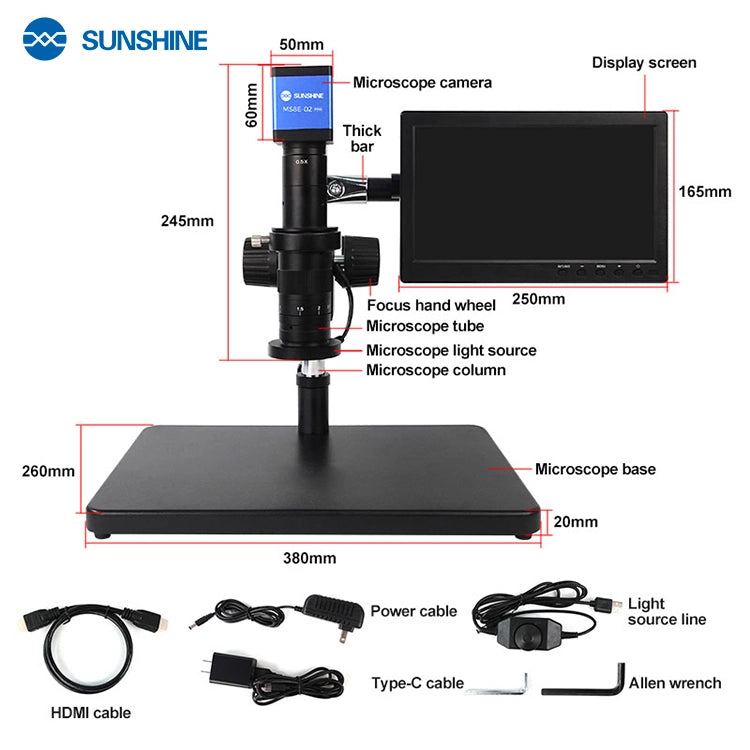 Chargez l&#39;image dans la visionneuse de la galerie, [MS8E-02 PRO][Built-in Display] SUNSHINE Industaial Electron Microscope With 4800W High-definition Quality Screen Display For Mobile Phone Repair - Polar Tech Australia
