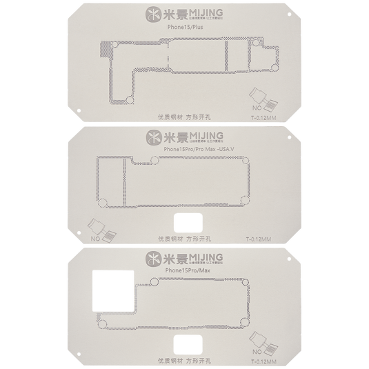 [MiJing] iPhone 15 Series 4 in 1 Fixture Middle Layer Motherboard Reballing Soldering Platform With Stencil