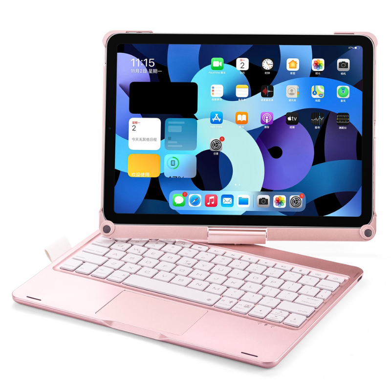 Cargue la imagen en el visor de la galería, Apple iPad Air 4/5 10.9&#39;&#39; 4th Gen (2020/2022) 360° Rotating Wireless Touchpad Keyboard Flip Cover Case
