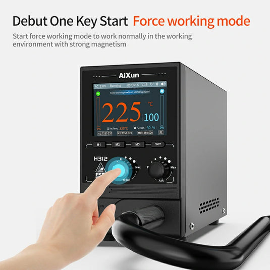 AiXun H312 Smart Hot Air Rework Station – 1400W High-Power Intelligent Rework Solution