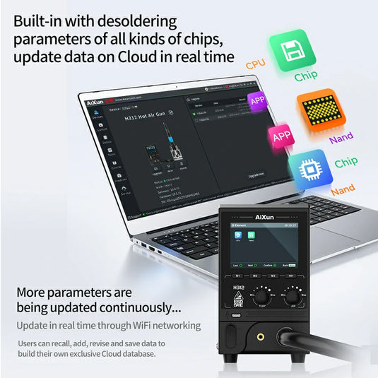 AiXun H312 Smart Hot Air Rework Station – 1400W High-Power Intelligent Rework Solution