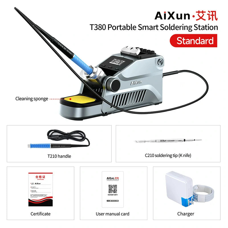 Load image into Gallery viewer, AiXun T380 Portable Smart Soldering Station
